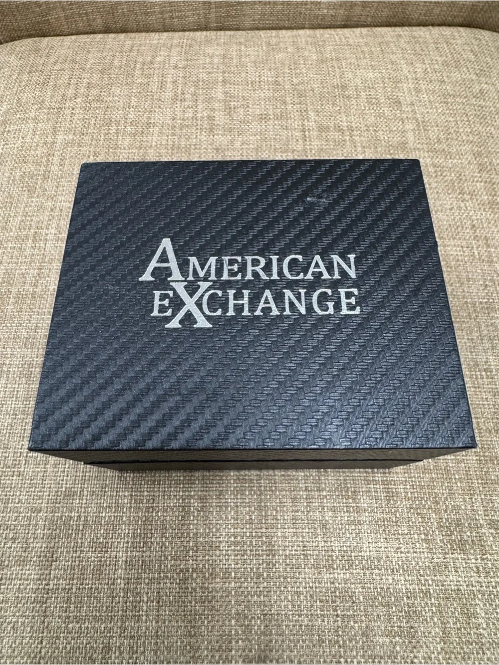American Exchange Men’s Analog Watch Black Dial Brown Strap Multi-Dial Box